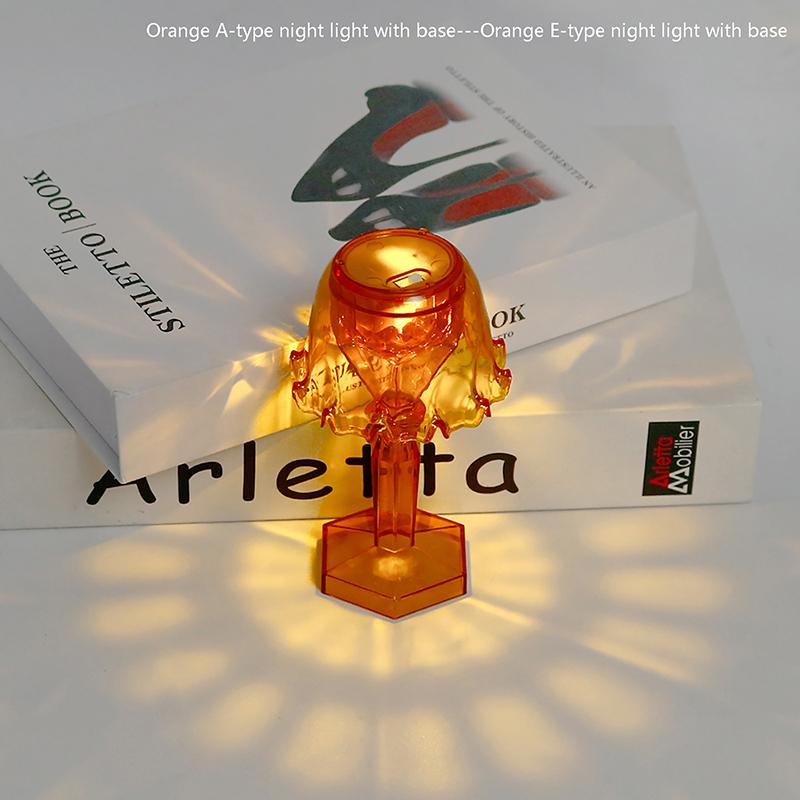 

Ретро цветной акриловый имитация стекла обеденный стол атмосфера украшения электронный ночник европейский стиль ветряная лампа