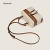 2025 Fashion Small Women Shoulder Bags Branded Style Crossbody Bag Two-way Zip Handbag Two-tone Boxy Cosmetic Bag Makeup Pouch