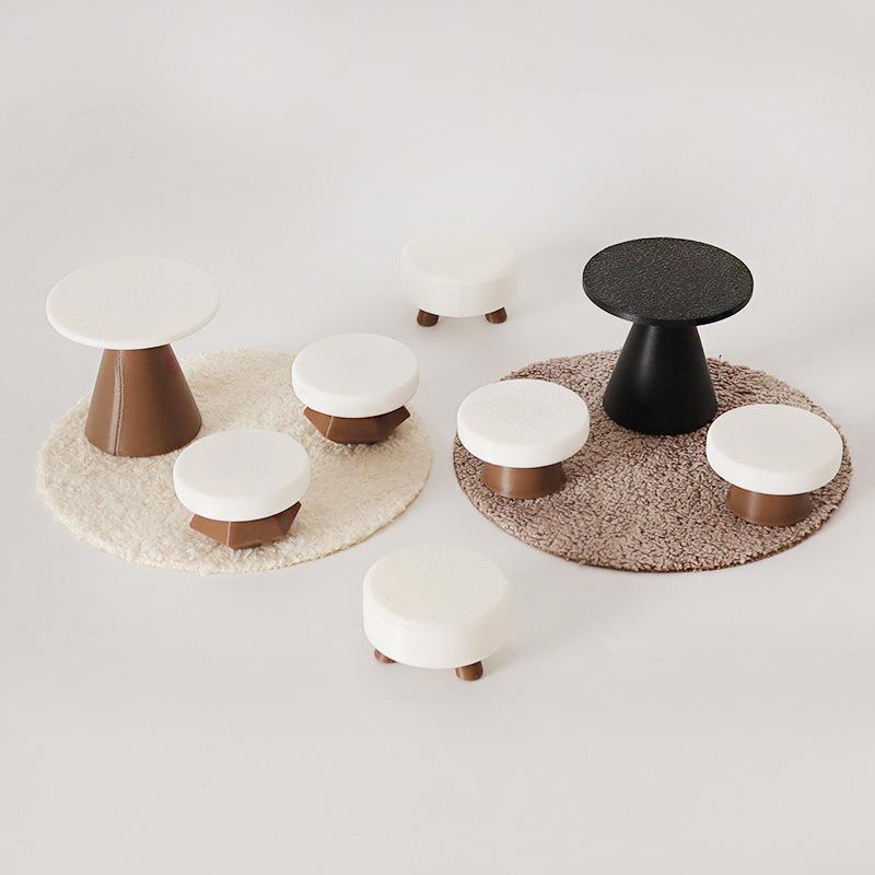 4Pcs Dollhouse Simulation Table Model Ornament Handmade Diy Stool Scene Home Decoration Mini Toys Doll House Accessories