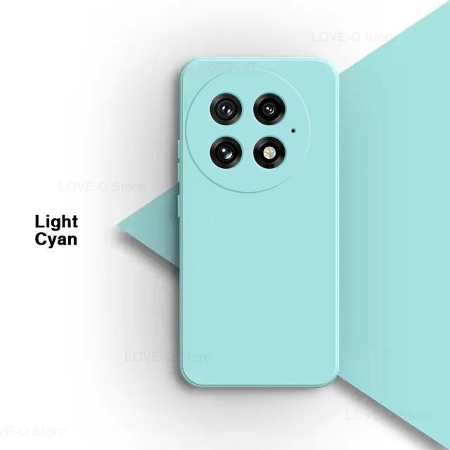 

Для OnePlus 13 Чехол квадратный жидкий силиконовый защитный чехол для объектива камеры Чехол для телефона OnePlus 13 1+13 One Plus 13 OnePlus13 Мягкий чехол For OnePlus 13 светло-голубой