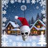 Hanging Skull Santa Hat Halloween Ornaments Gothic Xmas Tree Hanging Skeleton Decor