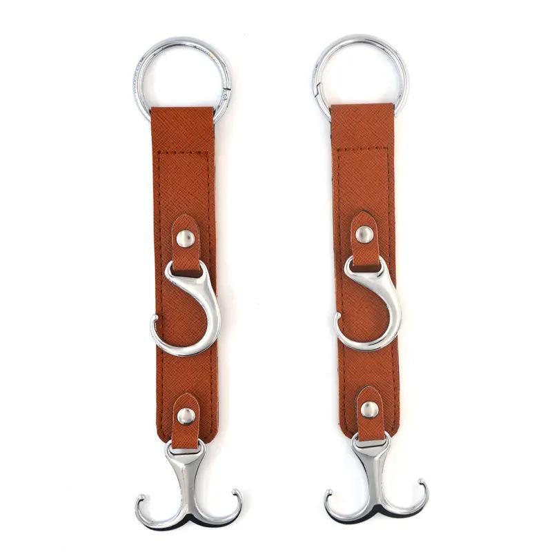 Introducing the "Multi-Functional Leather Car Seat Hook" - easy installation, adjustable, and perfect for organizing your vehicle.