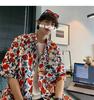 Men's Hawaiian Floral Short-Sleeve Shirt - Trendy, Lightweight, High-End Hong Kong Style Design