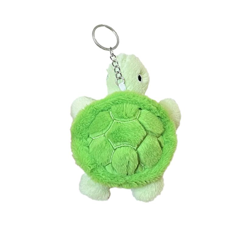 Little Turtle Plush Doll Keychain Toys Soft Cute Cartoon Tortoise Car Keyrings Fill Dolls Bag Pendant Couple Pendant Toys Gifts