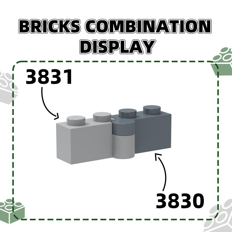 Non-Toxic 122Pcs/Lot 3831 Hinge 1X2 Lower Part Building Blocks Moc Technical Accessories Compatible With Brick Children Toys Gift Box