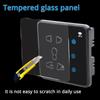 Tuya/Zigbee Smart Touch Switch US EU and UK Smart Home Multi-function Wifi Wall Socket