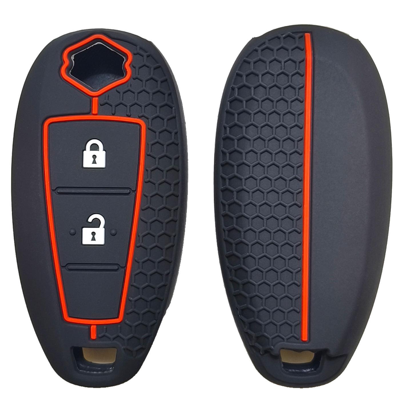 

Suitable for Suzuki Feng Yu Kai Ze West Vitra Qi Yue Xiaotu smart 2-button silicone car key cover honeycomb style