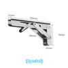 2pcs/set Brushed Stainless Steel 6-20 Inch Folding Angle Bracket Triangle Shelf Heavy Support Adjustable Wall Mounted Bench