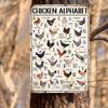 JOCASA Chicken Alphabet Vintage Metal Poster Farm Sign Decor-Retro Aluminum Metal Tin Sign for Home Wall Decor, Kitchen Farmhouse Country Farm Barn,