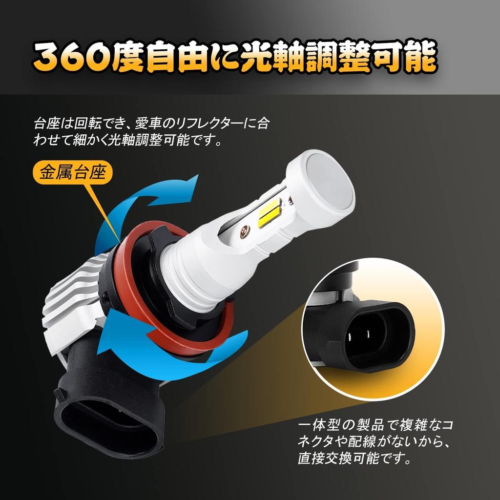 KOZATO Fog Lamp, H8 LED, 2 Color Switching, H9, H11, H16 (Domestic Cars), LED