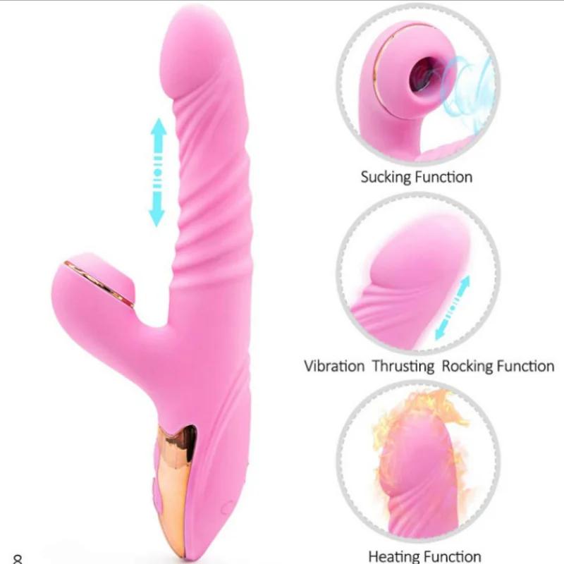 Clitoral Sucking G Spot Vibrator Dildo Female Masturbation Clit Sucker Stimulator Vibrators Orgasm Sex Toys for Women Adult Shop