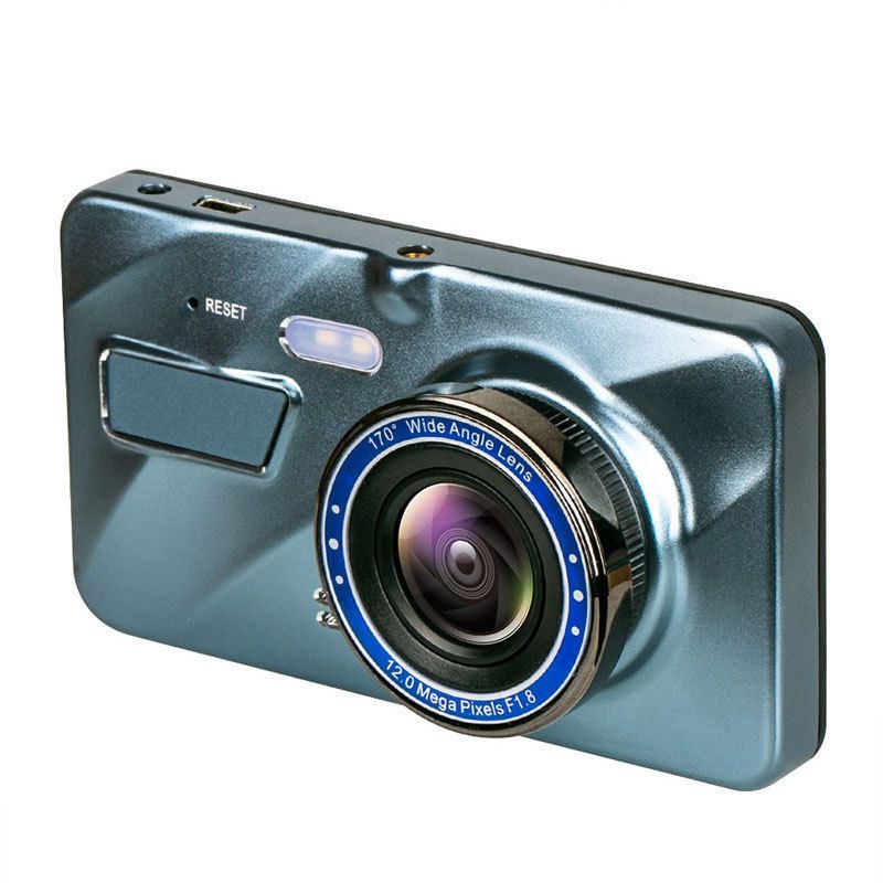 Cross-Border Dvr Touch Screen 4inch Dashcam High-Definition Dual-Lens Reversing Camera Factory Dashcam