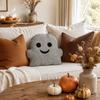 Decorative Ghost Shaped Throw Pillow Soft Plush Cushion for Home Sofa Bedroom Living Room Seasonal Holiday Decoration
