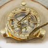 Vintage Brass Sundial Compass  4 Inch Antique Navigation Tool Home Decor