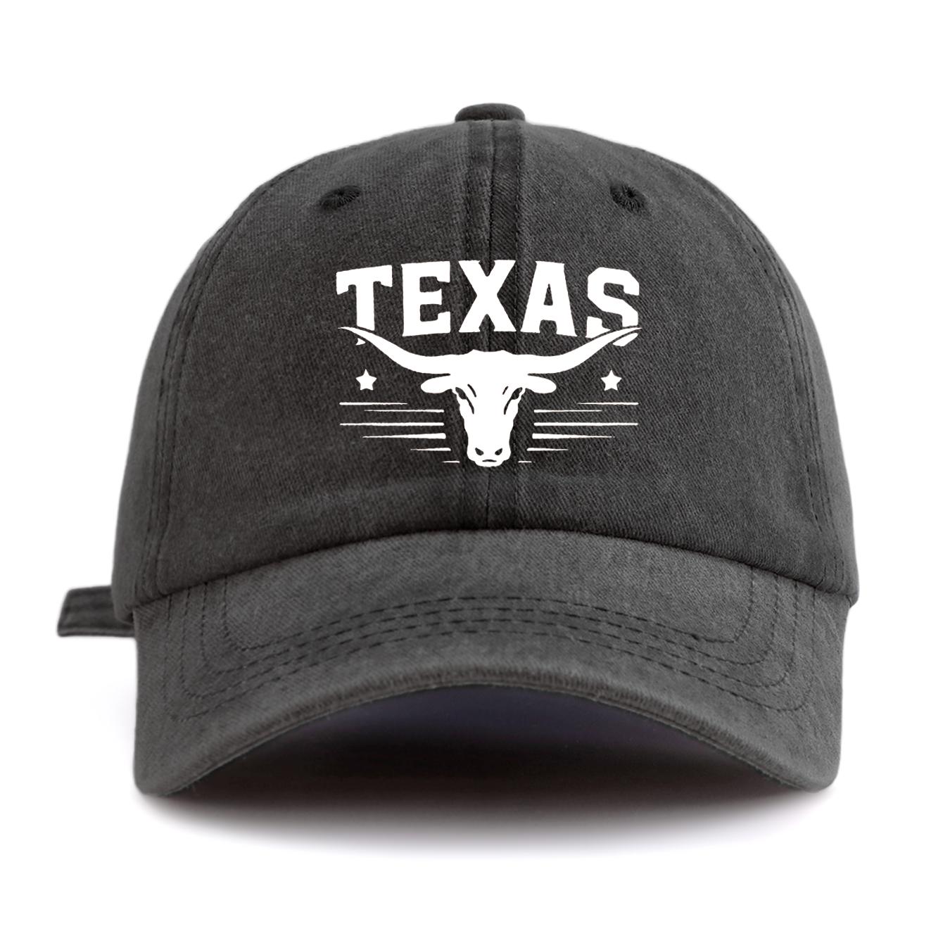 Freedom Outdoors Women's Burgundy 1 Pc Texas Print Washed Baseball Cap, Classic Casual Stylish, Perfect Gift For Families And Friends