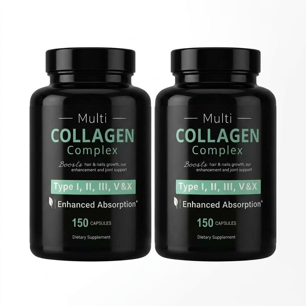 Multi Collagen Peptides Complex for Women & Men, 150 Pills