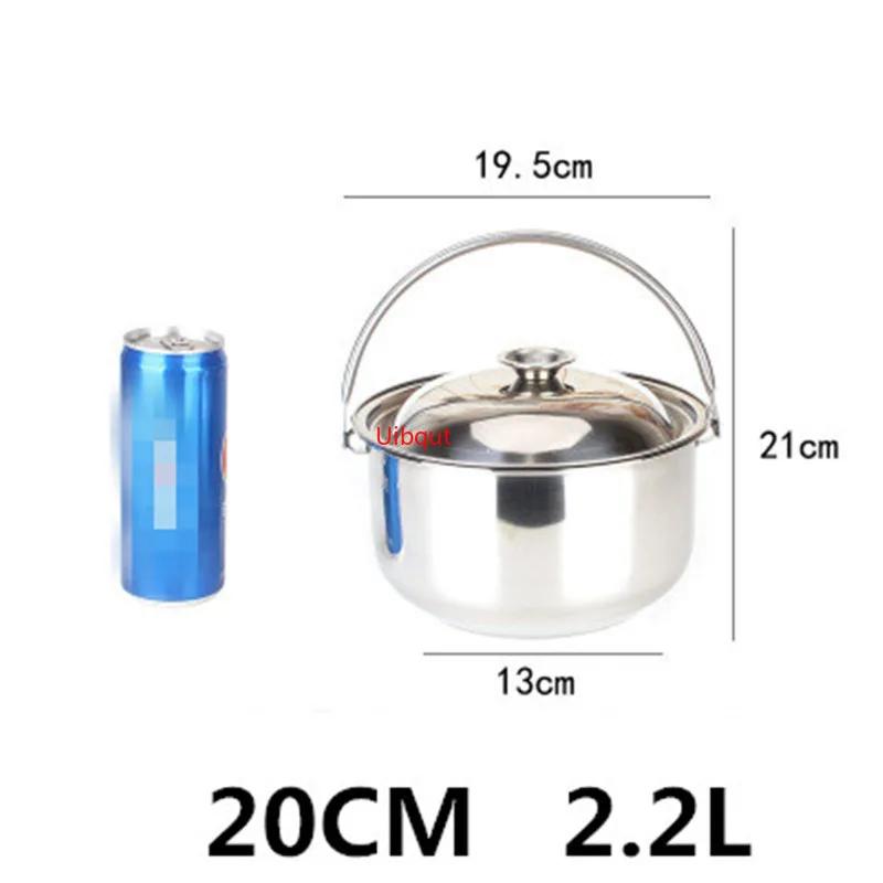 Topf Suppe Kochen Stahl Edelstahl Eintopfschüssel Schüsseln Kochtopf Küchengeschirr Pfanne Metallgriff Ramen Töpfe und Pfannen Kochgeschirr Set
