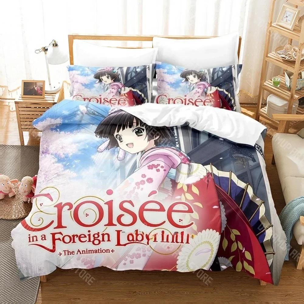 

3D Anime Croisee In A Foreign Labyrinth Bedding Set Single Twin Full Queen King Size Bed Set Adult Kid Bedroom Duvetcover Sets EU Single 90x200cm