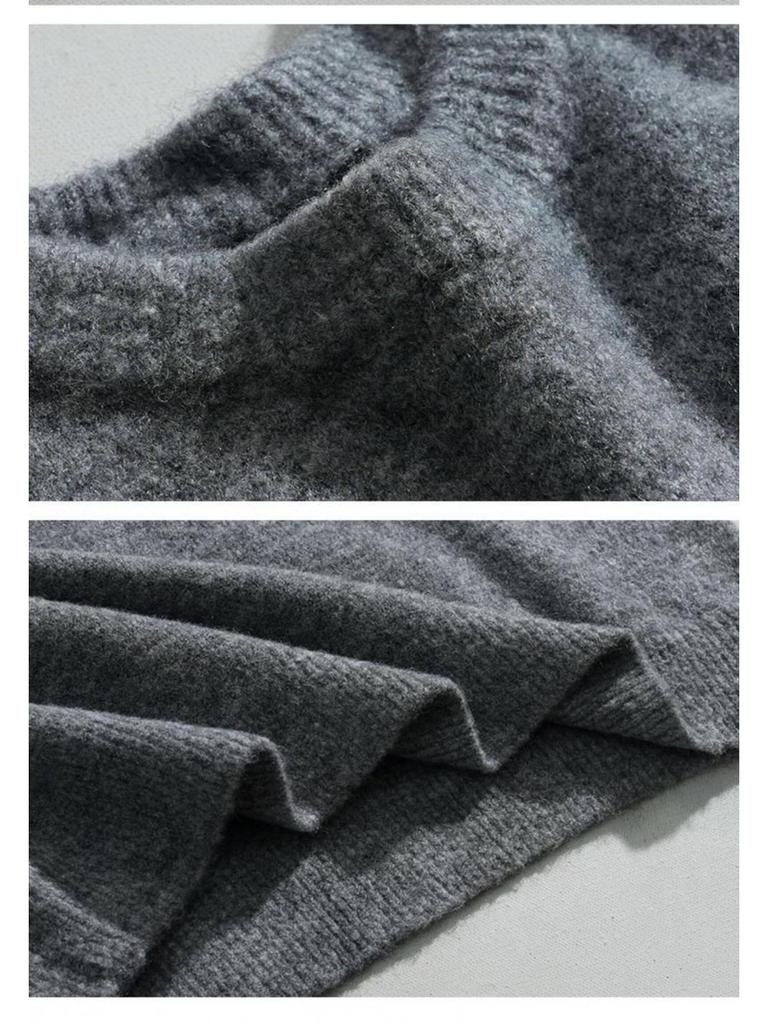 Autumn Men's Retro Korean Lazy Style Knit Pullover Sweater