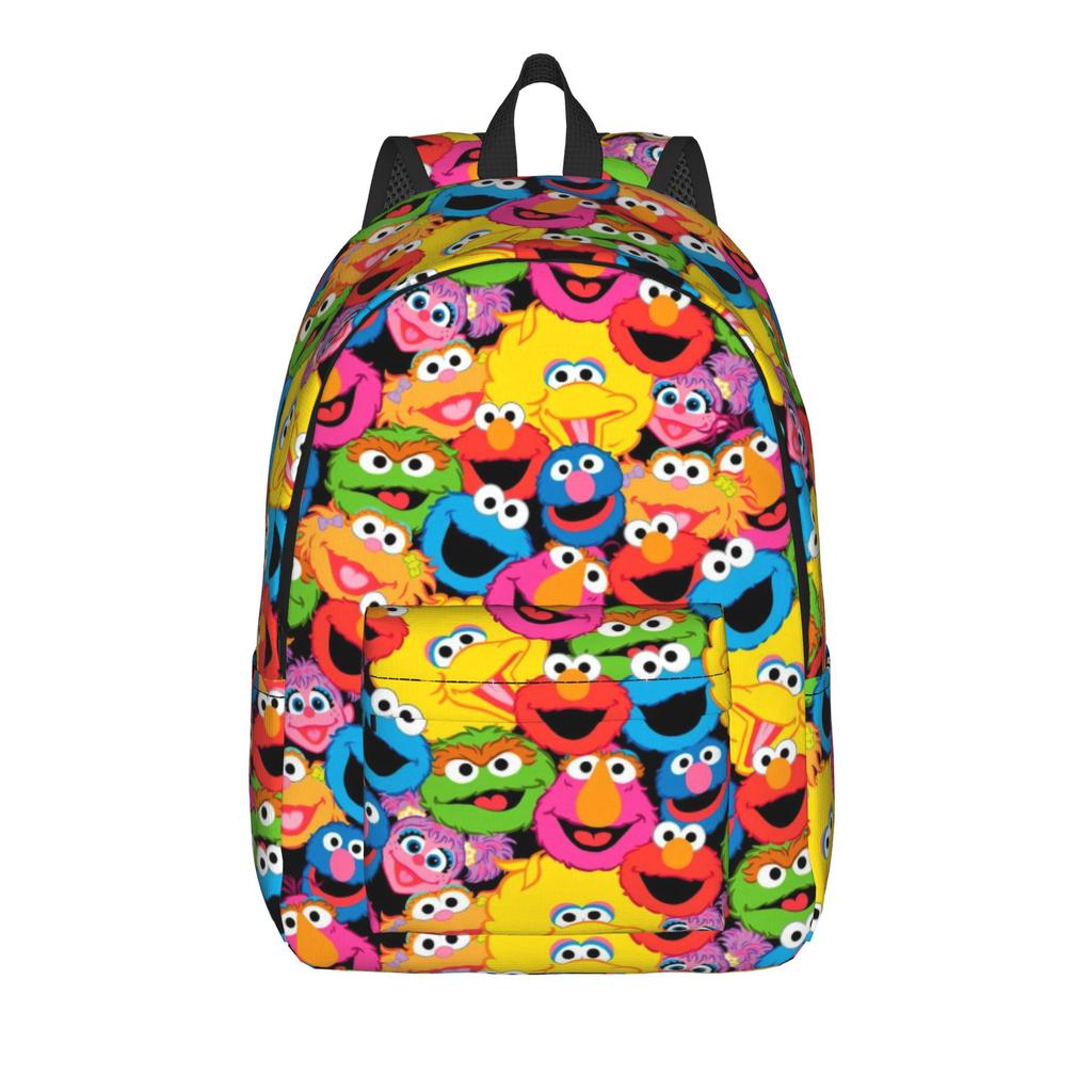 Cookies Anime Monsters Fashion Backpack Lightweight High School Hiking Travel Sesames Streets Daypack Laptop Shoulder Bag