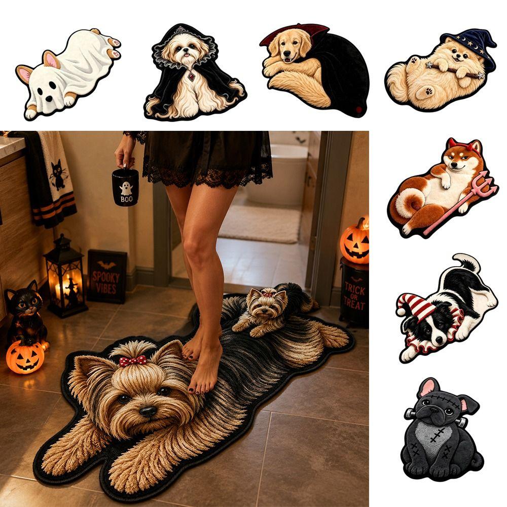 Decorative Carpet Dog Shaped Rug Special-shaped Entryway Mat Cute Animal Floor Mat  Bedroom Decor