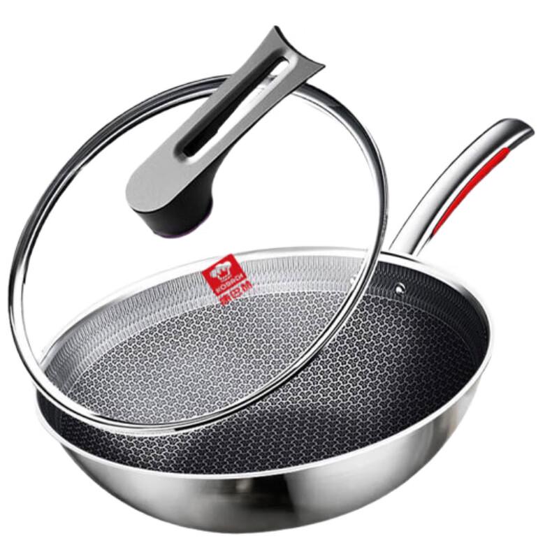 

KOBACH CHC32A3 316 Tri-Ply Stainless Steel Wok 32cm