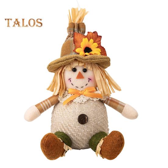 Fall Gnome Doll Decor Plush Maple Leaf Sunflower Doll Toy Handmade Farmhouse Autumn Pendant for Thanksgiving Harvest Holiday Party