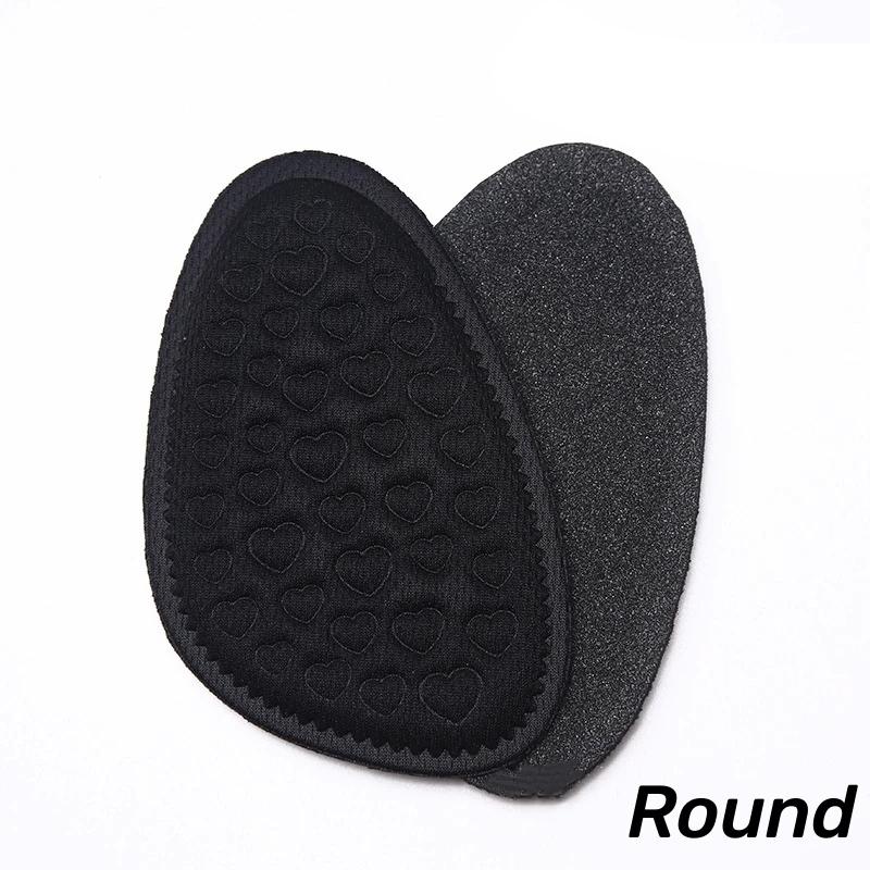 1/2 пары 5D подушечки для снятия давления в передней части стопы для женщин, скрытая полустелька на высоком каблуке, аксессуары, обезболивающая подушка, защита для ног 1pcs чёрный