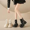 Fashion Lace-up Woman Short Shoes With Laces Biker Leather Booties Hot New In Fashion 2024 On Promotion Winter Y2k Ankle Boots for Women