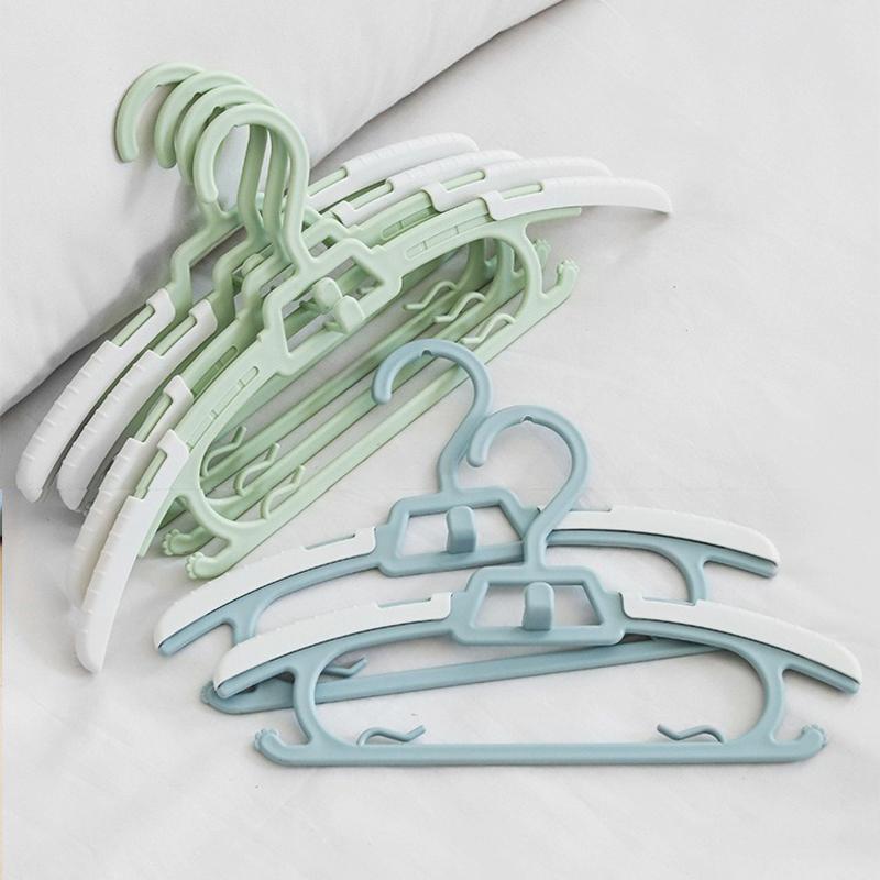 10PCS Children's Clothes Rack Non-slip Non-trace Clothes Support Home Telescopic Storage Drying Rack Baby Clothes Hanger