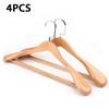 Premium Suit Hanger 4 Pack,Wide Shoulder Smooth Finish Wooden Clothes Hangers,Heavy Duty Rack for Closet,Clothing Store,Display