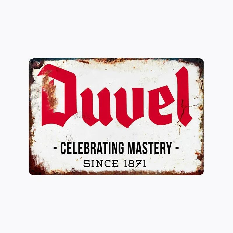 

[ Mike86 ] Duvel Belgium BEER Metal tin sign Wall Plaque Retro Wine Poster Painting Pub Decoration LTA-2032 20*30 CM 20x30cm（7.8x11.8inch）