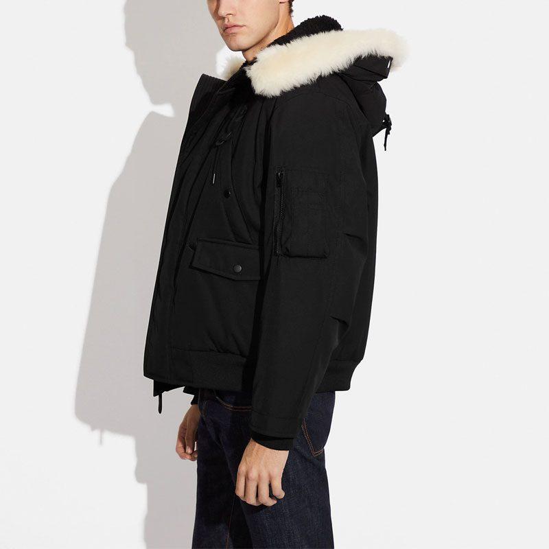 COACH SS23 Parka Coat Men's Black CE337-BLK