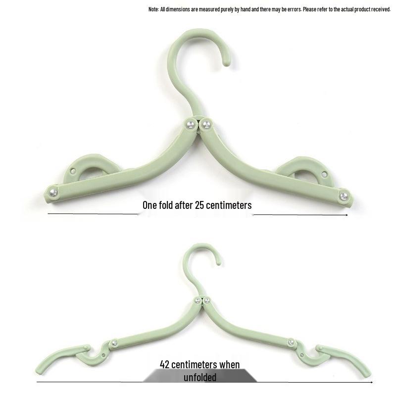 Portable Folding Non-Slip Hanger for Adults & Children - Multifunctional, Retractable, Traceless Design for Travel & Home Use.