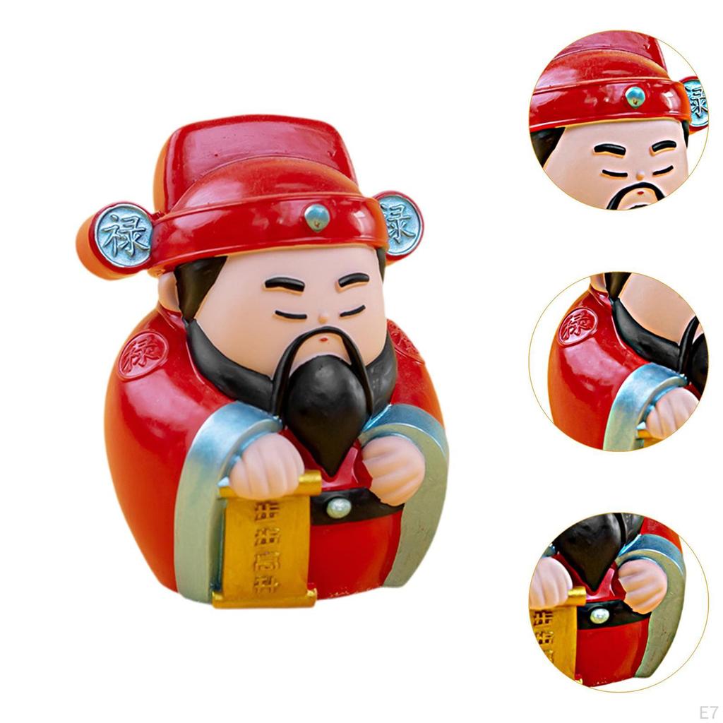 Chinese God Figure Miniature Decoration Year Figurine Desktop Ornament for Party Favors