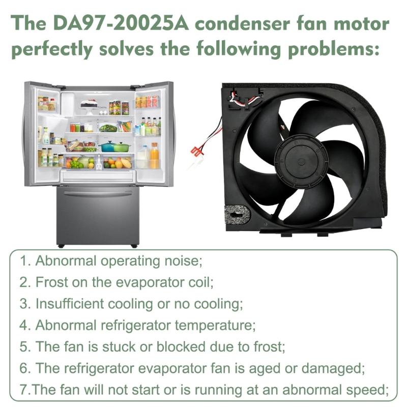 Multipurpose Replacement Refrigerator Cooling Fan Motor Low Noise Design Suitable for Multiple Refrigerator Models