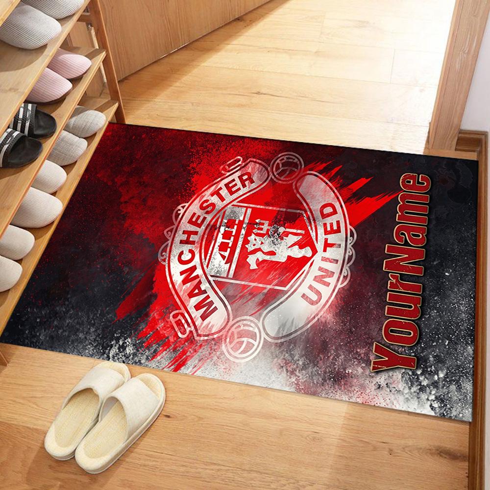 Manchester Personalized Name Area Rug Perfect for Outdoor Living Rooms Dormitory Entryway Anti-slip Rug Anime Office Decor