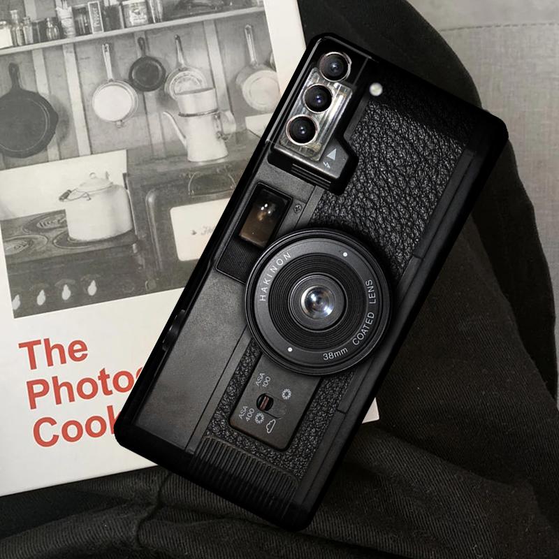 Vintage Retro Camera Phone Case For Samsung Galaxy S22 S23 S24 Ultra S20 S21 S24 FE S9 S10 Plus Note 10 20 Ultra