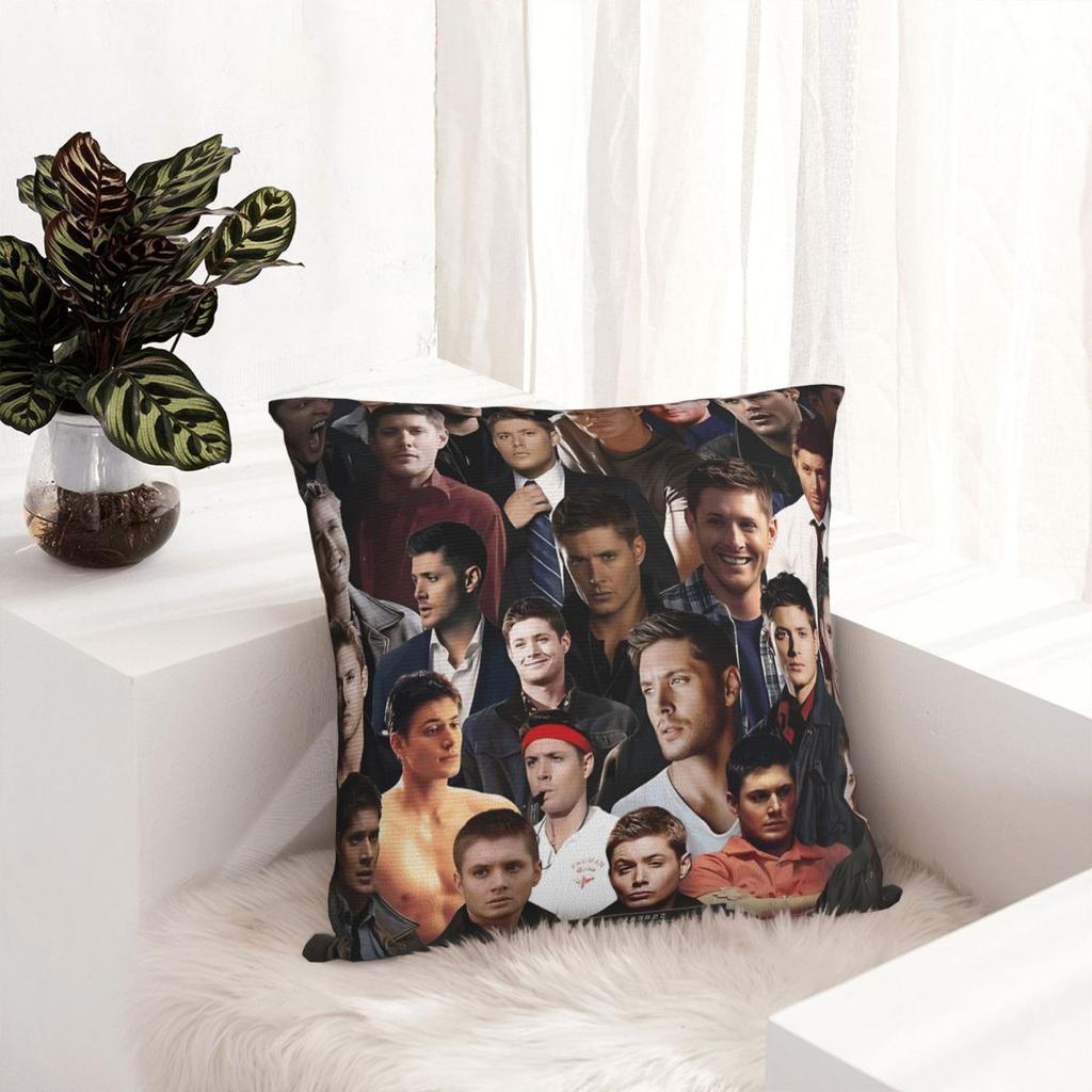 Supernatural Dean Winchester Collage Pillow Cover Retro Trendy Pillow Case Cushion Cover Pillowcases For Living Room Chair