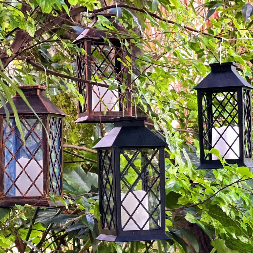 Solar Waterproof Outdoor Antique Candle Lantern Decorative Light