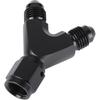 4AN Female to Dual 4AN Male Y Block Fitting Splitter Adapter Union Aluminum Black