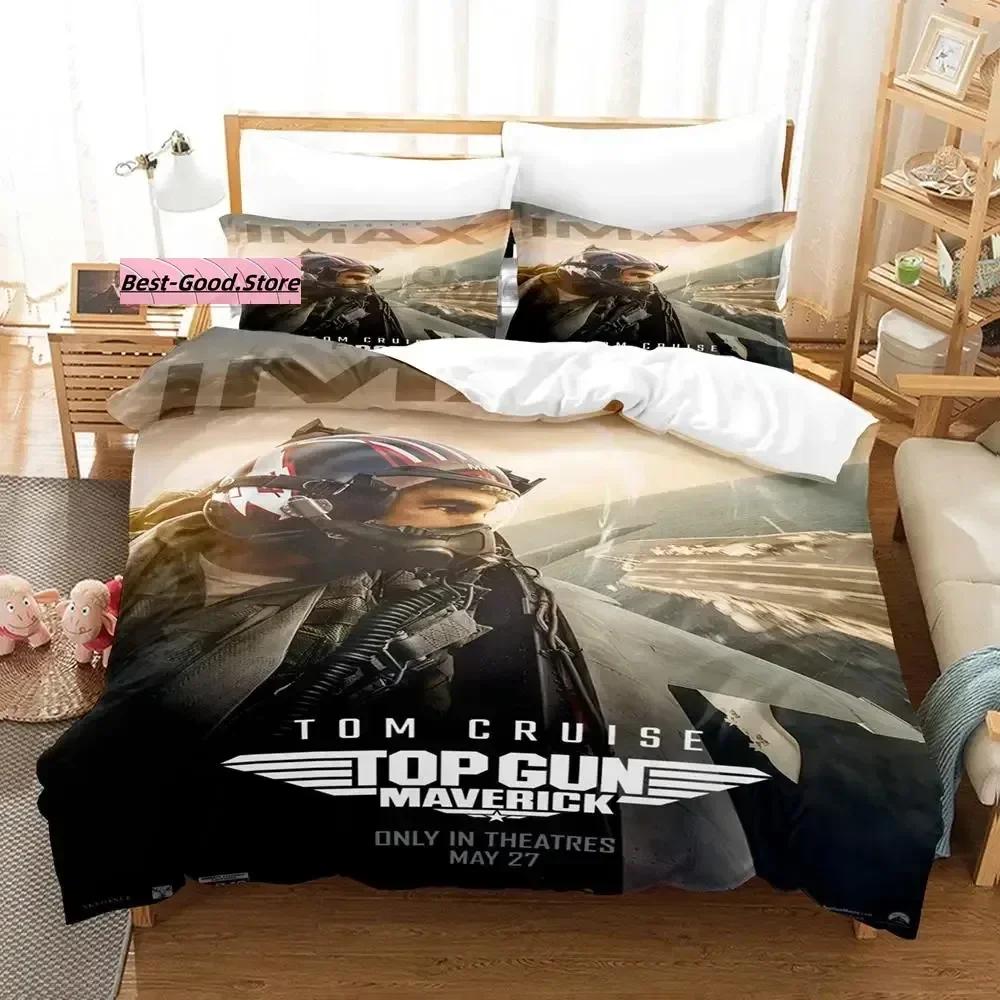 Gun Maverick 3D 2022 bed sheet set Bedding set Printed Duvet Cover Pillowcase Single Double Queen Super King Size Sets