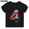 Blaze And The Monster Machines Cartoon Boys Clothes 1 2 3 4 5 6 7 8 9 Years Birthday Number Bow Kids T Shirt Baby Girls TShirts