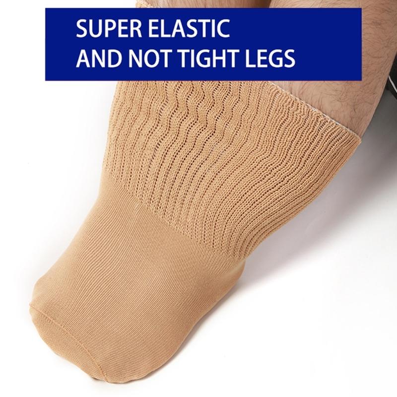 Breite bariatrische Socken ohne Bündchen Diabetiker-Krankenhaus socken mit Grip Extra breite Socken für geschwollene Füße Breite Ödem-Socken