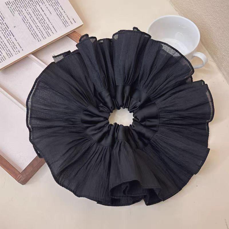 Плиссированная двухслойная резинка для волос для свадьбы - Элегантный цветочный свадебный аксессуар