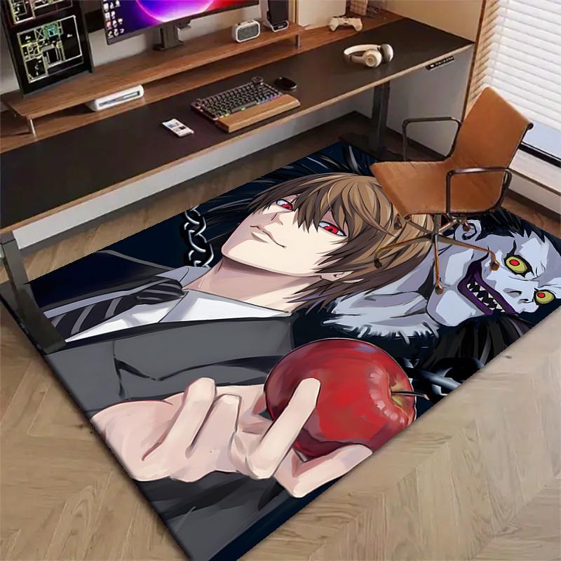 D-Death Note2Printed Area Rug Carpet for Bedroom Living Room Home Decor Rugs Mat Non Slip Mat Rug for Bedside
