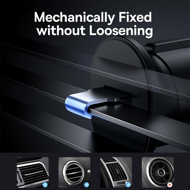 Baseus Car Phone Holder Metal Silicone Gravity Auto Air Vent Smartphone Stand For iPhone13 Xiaomi Samsung Car Mobile