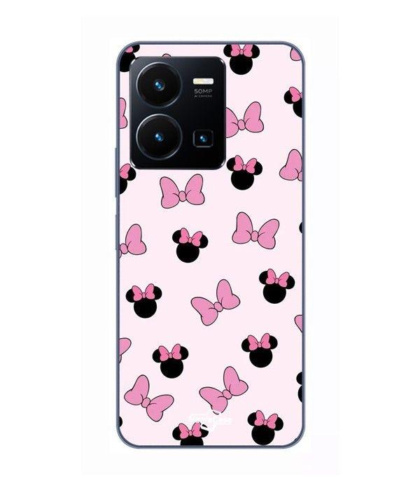 Case for Vivo Y35 4G Minnie, Pink Background Bow Maniacase