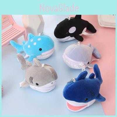 Cute Shark Blue Whale Orcinus Orca Plush Doll Pendant Wallet For Kids Gift And Accessories