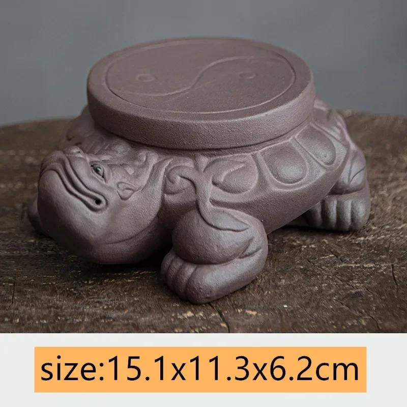 Chinese Purple Clay Pot Bearing Teapot Teacup Mat Tea Pet Ornaments Household Cup Coaster Handmade Tea Set Decors Accessories